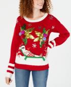 Hooked Up By Iot Juniors' Tropical Santa Sweater