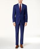 Perry Ellis Men's Slim-fit Blue Micro-dot Suit