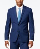 Bar Iii Men's Slim-fit Blue Plaid Jacket, Created For Macy's