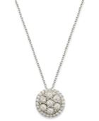 Trumiracle Diamond Necklace, 10k White Gold Diamond Cluster Pendant (1/3 Ct. T.w.)