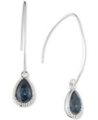 Nine West Silver-tone Stone And Pave Threader Earrings