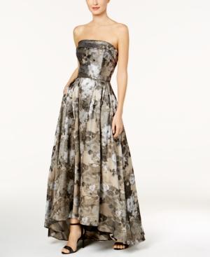 Xscape Strapless Brocade Ballgown