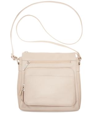 Giani Bernini Nappa Leather Front Zip Crossbody, Created For Macy's