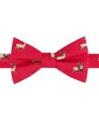 Tommy Hilfiger Men's Reindeer Print Pre-tied Bow Tie