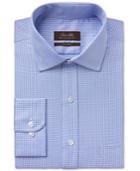Tasso Elba Men's Classic-fit Blue Tattersall Dress Shirt, Only At Macy's