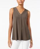 Alfani Petite V-neck Top, Created For Macy's