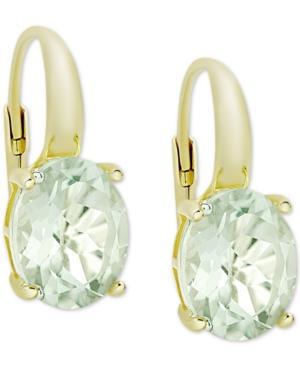 Green Quartz Drop Earrings (4-3/4 Ct. T.w.) In 14k Gold-plated Sterling Silver