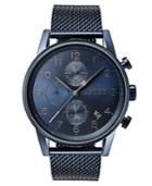 Boss Hugo Boss Men's Chronograph Navigator Blue Stainless Steel Mesh Bracelet Watch 44mm