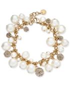 Charter Club Gold-tone Imitation Pearl Shaky Bracelet, Created For Macy's