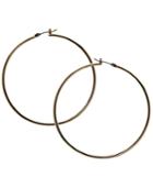 Guess 1 1/2 Gold-tone Large Polished Hoop Earrings