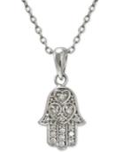Giani Bernini Cubic Zirconia Hamsa Pendant Necklace In Sterling Silver, Only At Macy's