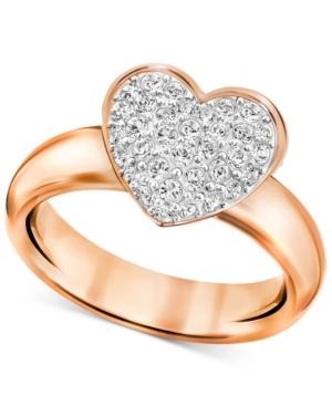 Swarovski Pave Crystal Heart Ring