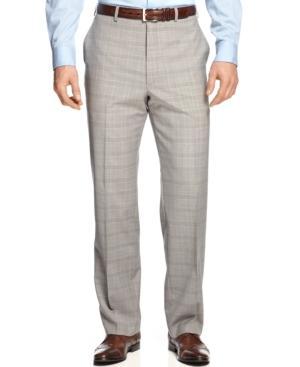 Shaquille O'neal Light Grey Plaid Pant Big And Tall