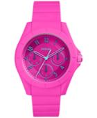 Fossil Women's Poptastic Pink Silicone Strap Watch 38mm Es4065