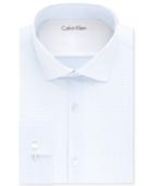 Calvin Klein Men's X Extra-slim Fit Stretch Blue Check Dress Shirt