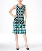 Jm Collection Sleeveless Split-neck Dress, Only At Macy's