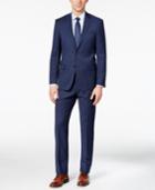 Dkny Men's Slim-fit Navy Tonal Striped Suit