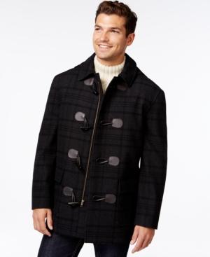 Tallia Plaid Toggle Coat