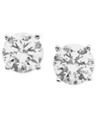 Certified Colorless Diamond Stud Earrings In 18k White Gold (3/4 Ct. T.w.)
