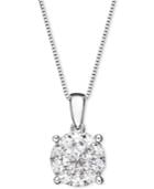 Diamond Pendant Necklace In 14k White Gold (1/2 Ct. T.w.)