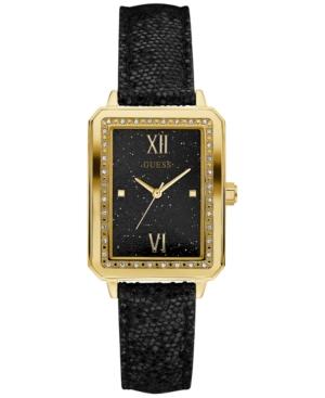 Guess Women's Black Leather Strap Watch 28mm U0841l1