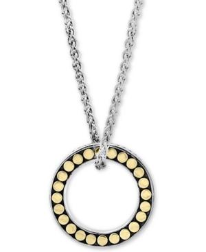 Effy Circle Disc 18 Pendant Necklace In Sterling Silver & 18k Gold-plated Sterling Silver