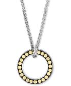 Effy Circle Disc 18 Pendant Necklace In Sterling Silver & 18k Gold-plated Sterling Silver
