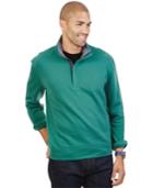 Nautica Big And Tall Quarter-zip Front Sweater