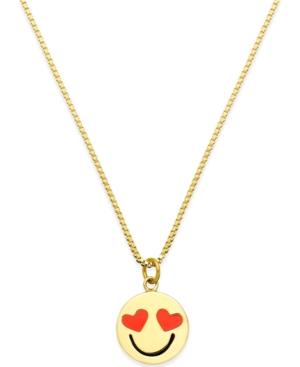 Kate Spade New York Gold-tone Smitten Emoji Pendant Necklace
