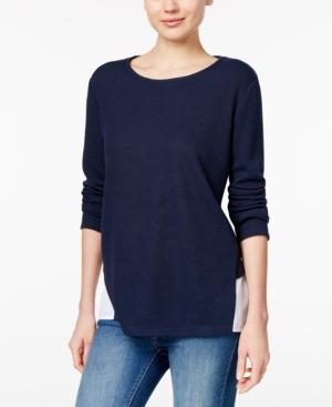 Style & Co Mixed-media Top, Only At Macy's