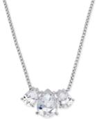 Danori Triple-crystal Pendant Necklace, 16 + 1 Extender, Created For Macy's