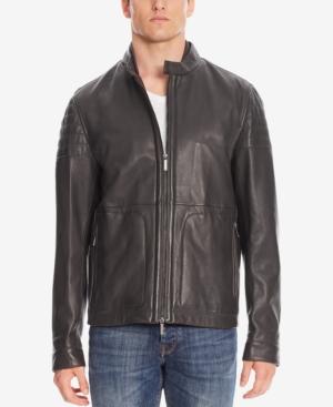 Boss Men's Nappa Leather Moto Jacket
