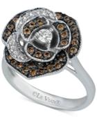 Le Vian Chocolatier Diamond Rose Ring (5/8 Ct. T.w.) In 14k White Gold