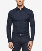 Calvin Klein Men's Plaid Dobby Long-sleeve Shirt