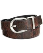 Style & Co. Reversible Snake-embossed Skinny Belt, Only At Macy's