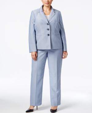 Le Suit Plus Size Pinstripe Pantsuit
