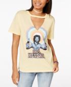 Hybrid Juniors' Jimi Hendrix Graphic Choker T-shirt