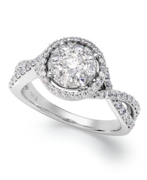 Prestige Unity Diamond Ring, 14k White Gold Twisted Band Diamond Engagement Ring (1 Ct. T.w.)
