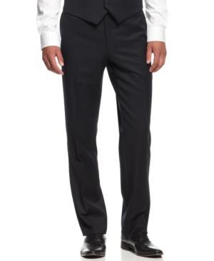 Tommy Hilfiger Navy Solid Trim-fit Pants