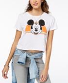 Freeze 24-7 Juniors' Cropped Mickey Mouse T-shirt