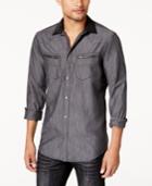 Inc International Concepts Men's Chambray Snap-front Shirt, Created For Macy's