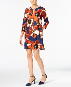 Eci Floral-print Shift Dress