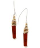 Robert Lee Morris Soho Two-tone Red Stone Earrings