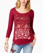 Lucky Brand Cotton Metallic-graphic T-shirt