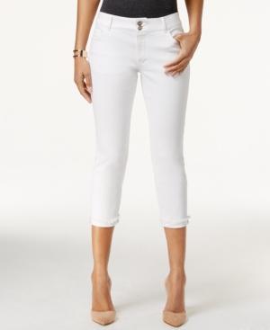 Nanette Lepore Madison White Wash Capri Jeans