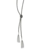 Thalia Sodi Silver-tone Knotted Rope Tassel 30-1/2 Lariat Necklace, Created For Macy's