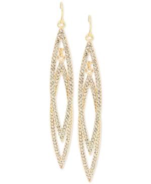 M. Haskell For Inc International Concepts Double Navette Pave Crystal Earrings, Only At Macy's
