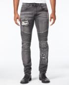 Young & Reckless Men's Nocturno Skinny-fit Stretch Moto Jeans