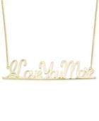 Sis By Simone I. Smith "i Love You More" Pendant Necklace In 18k Gold Over Sterling Silver