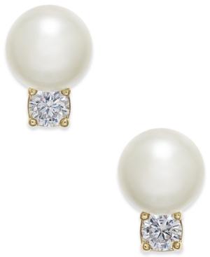 Kate Spade New York Gold-toe Pave & Imitation Pearl Stud Earrings